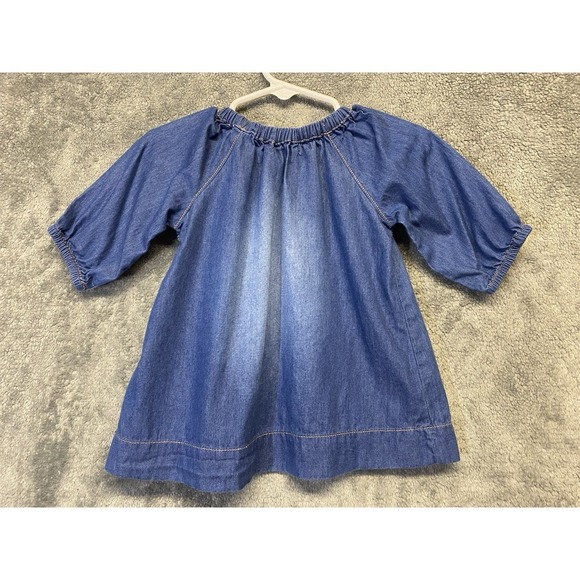 Mimi & Maggie Tranquil Garden Mariposa Denim Dress Baby Girl 3-6 Months - Picture 4 of 12